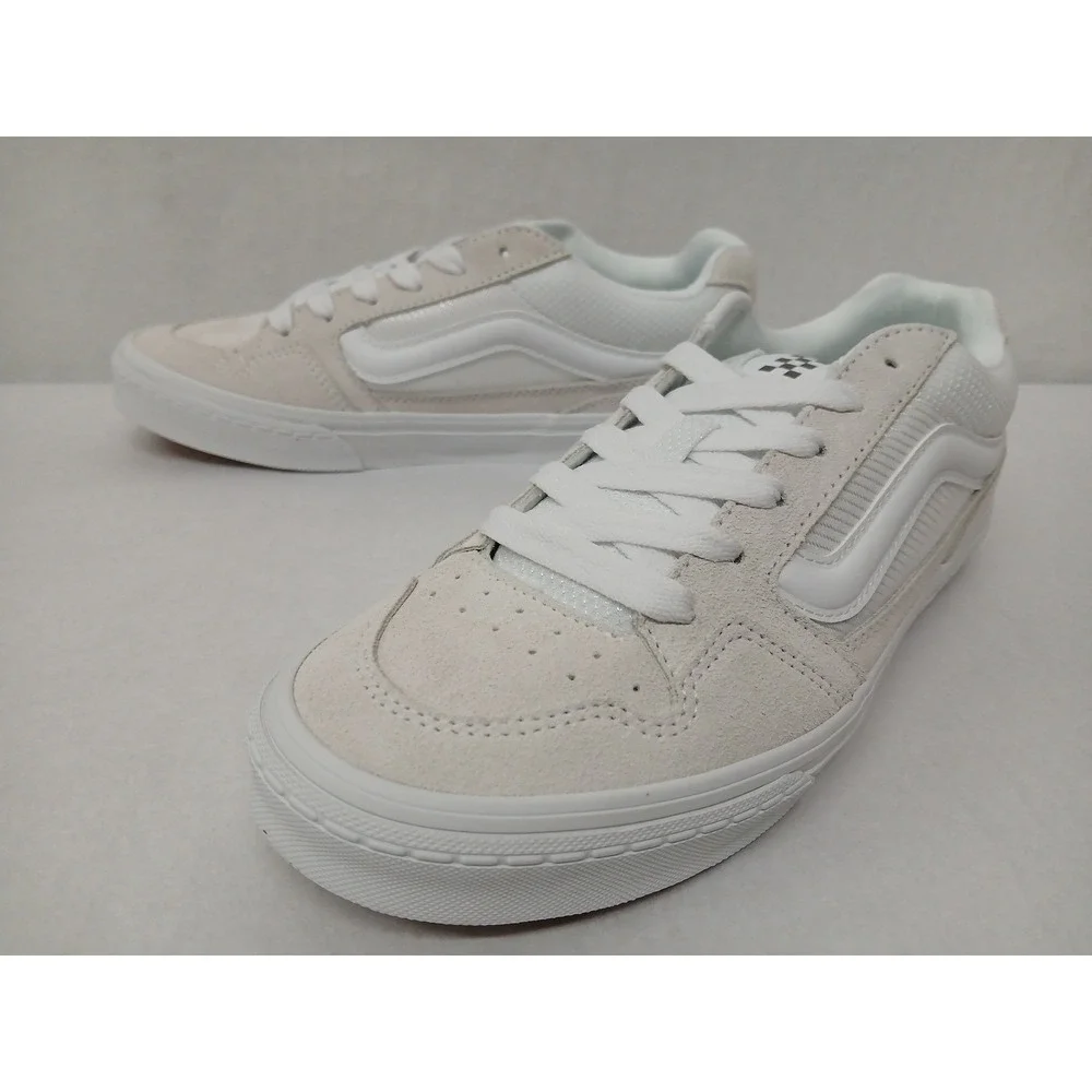 Vans Caldrone Suede Mesh White Casual Skate Shoes VN0007P9WHT Women's‎ 8.5